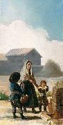Francisco de Goya woman and two children by a fountain France oil painting artist